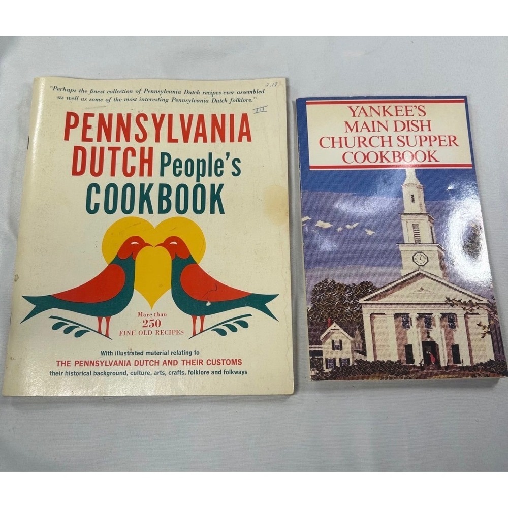 Vintage Pennsylvania Dutch & Yankee Church Supper Cookbook Lot Regional Recipes